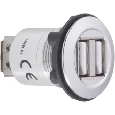 TruComponents USB skt 2.0 2 x USB-skt type A to 2x USB-skt type A