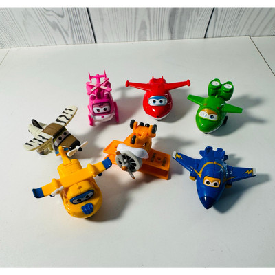 Super Wings Transforming Planes 2'' Mini Airplanes Helicopter Vehicles Lot of 7