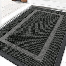 Front Door Mat Indoor Outdoor Entrance, Waterproof All-Season, All-Weather Doorm
