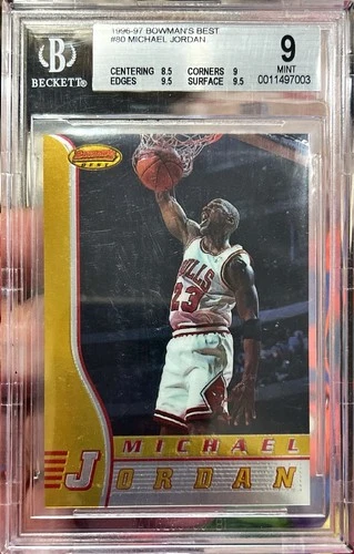 1996-97 Bowman's Best Michael Jordan Basketball Card #80 BGS 9 Mint