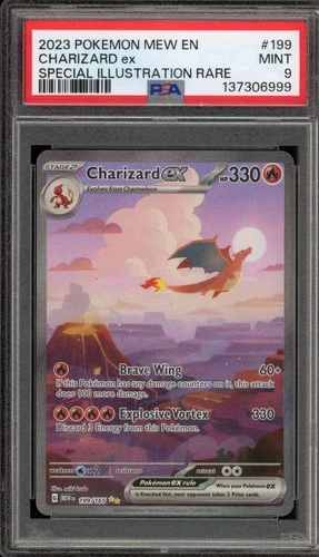 Pokemon Charizard ex 151 MEW EN Special Illustration Rare #199 PSA 9 Mint
