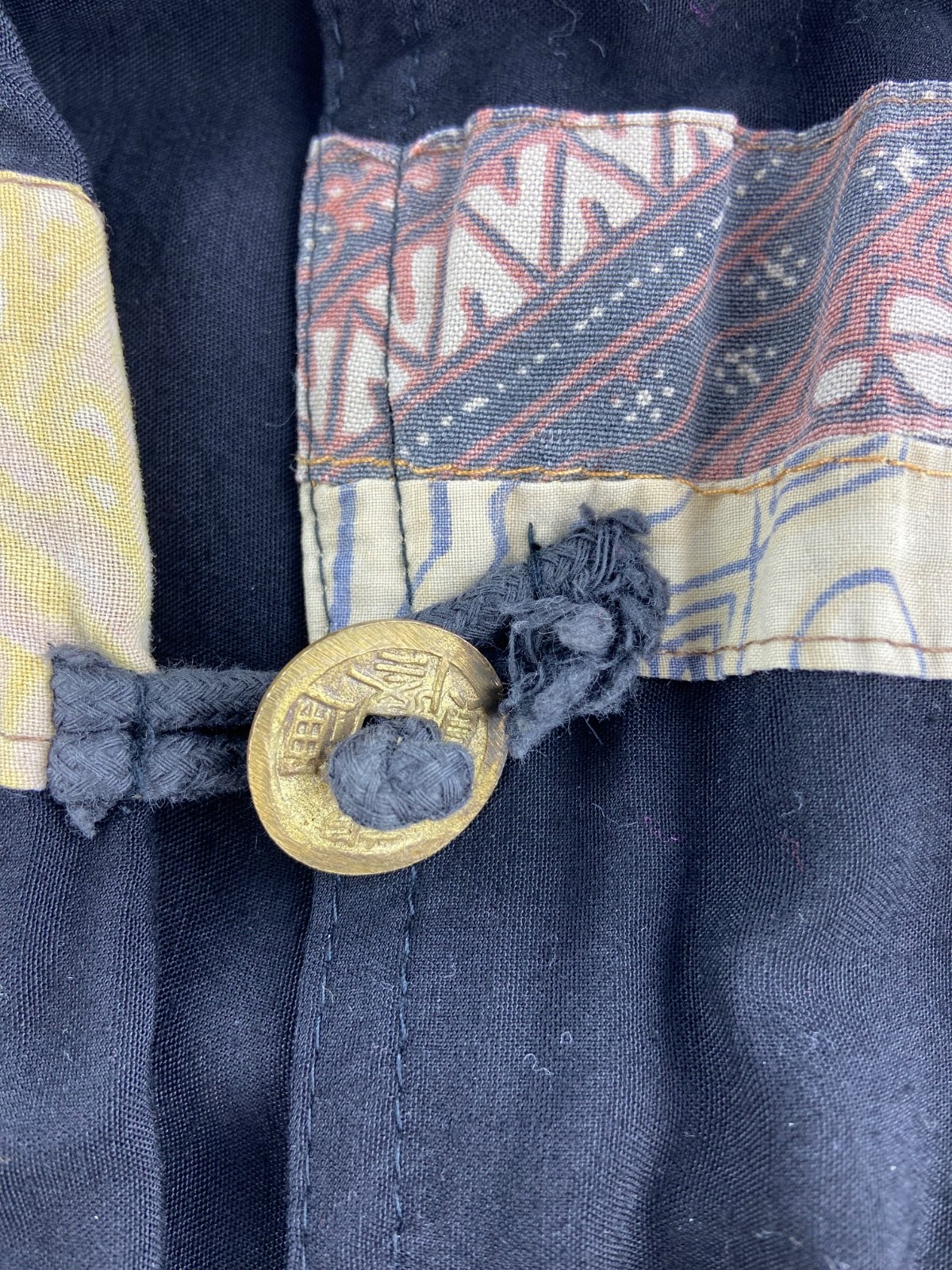 VTG 1980s CACHE Patchwork Cropped Jacket SZ  S Go… - image 19