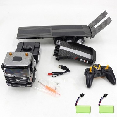 Huina 1318 1:24 RC Tractor Truck Flatbed Trailer 9CH Remote Control Car 2Battery