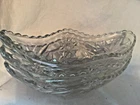 ANCHOR HOCKING PRESCUT STAR OF DAVID BANANA SPLIT GONDOLA BOAT DISH VINTAGE  (3)