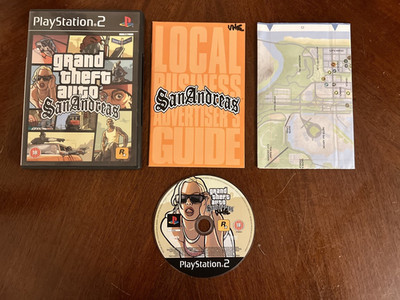 Playstation 2 PS2 | Grand Theft Auto San Andreas | Komplett mit Handbuch & Karte UK