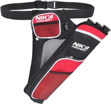 Archery Arrow Quiver Holder, 3-Tubes Hip Quiver Arrow Bag with Adjustable Belt f