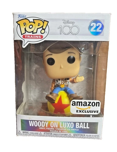 Funko Pop! Trains - Disney Pixar Woody w/ Luxo Ball #22 - Amazon Exclusive