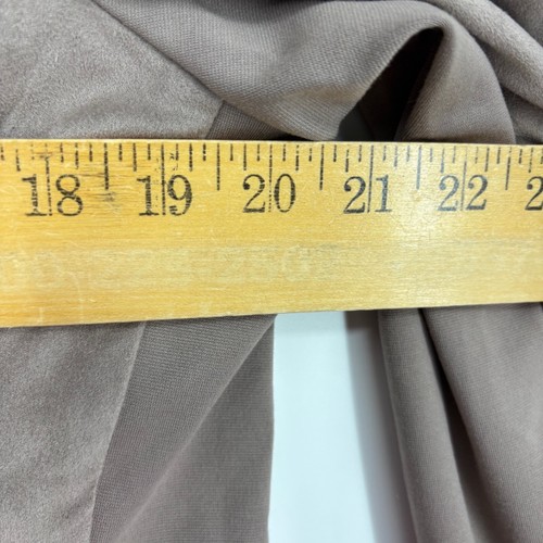 Giacca Moto H by Halston Donna 14 Ecopelle Scamosciata Asimmetrica Cervo Taupe Zip - Foto 9 di 10