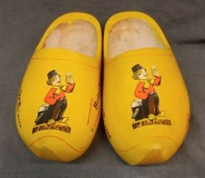 Old Vintage Advertising Heineken Beer Dutch Wooden Shoes Clogs