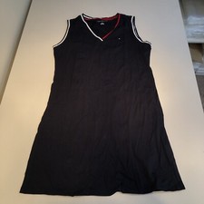 Tommy Hilfiger Women s V-Neck Sleeveless Dress Navy Blue L