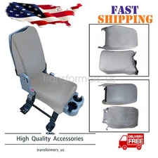 Front Middle Seat Leather Cover Pewter Gray For 99-06 Chevy Silverado GMC Sierra