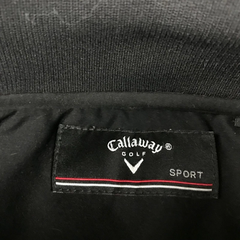 Chaqueta cortavientos Callaway para hombre mediana negra manga larga 1/4 cremallera golf pulóver * Foto 2 de 4