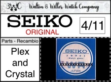 NOS [ 1X ] Seiko Plex And Mineral Glass Crystal Genuine Original Plexi 4/11