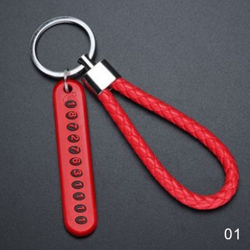 1PC Car Keychains Auto Vehicle Anti-lost Vehicles Leather Bradied Rope Fashion - Picture 25 of 43
