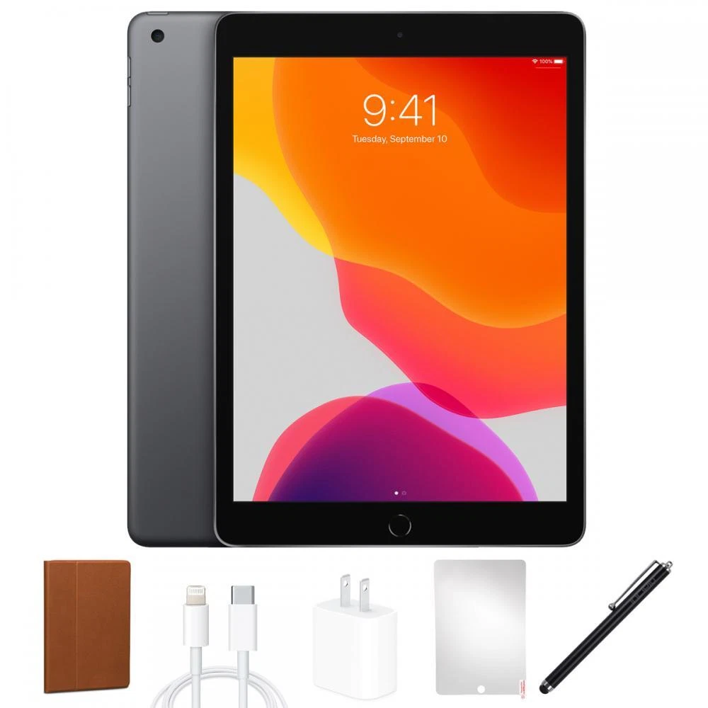 Apple iPad 7th wifi＋cellularモデル^_−☆ iPad Wi-Fi + Cellular 128GB - シルバー（第7世代） [整備済製品