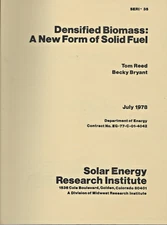 1978 U.S. Dept. of Energy Densified Bio-mass New Form of Solid Fuel. Report