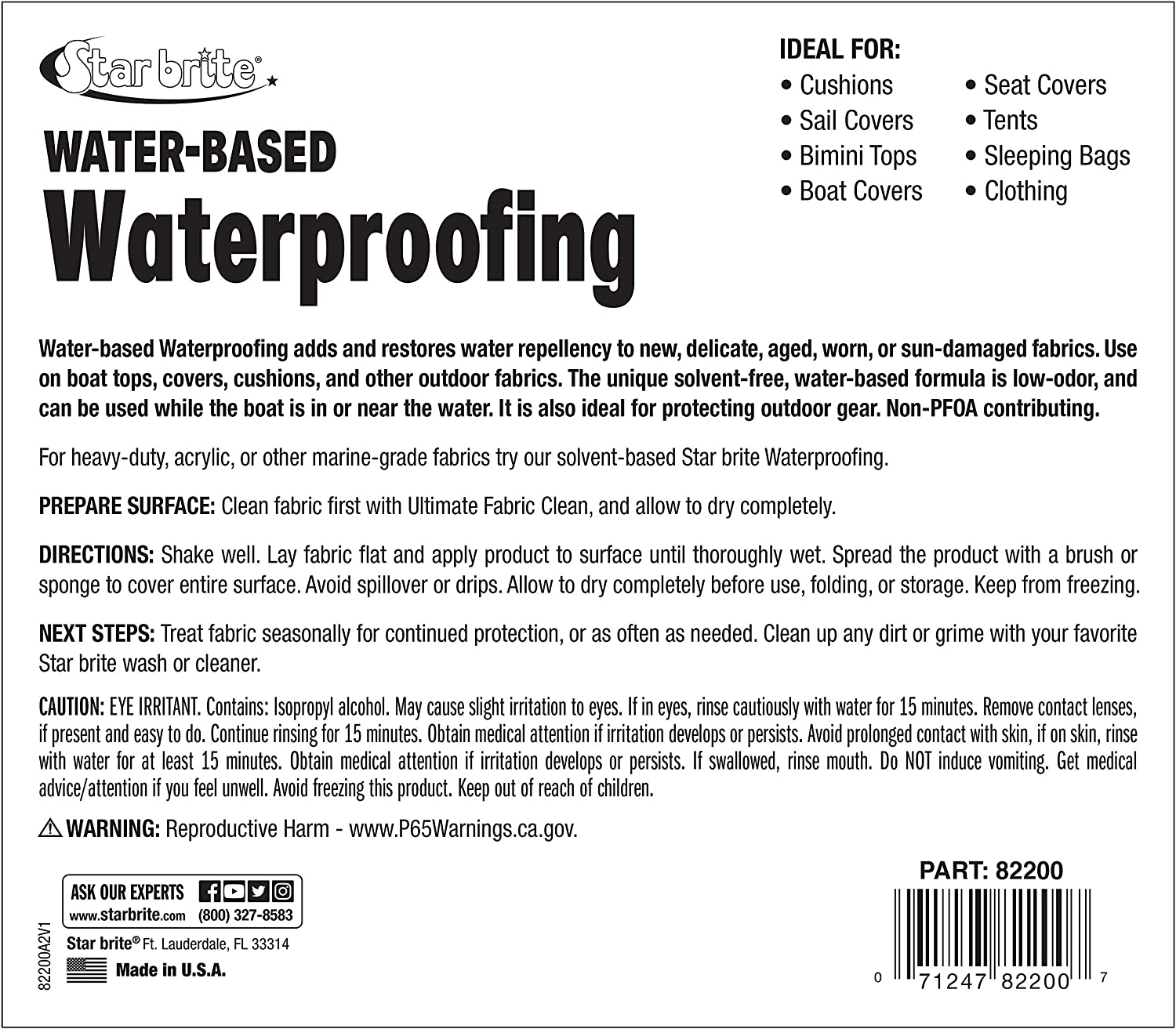 LowOdor WaterBased Waterproofing Adds and Restores WaterRepellency