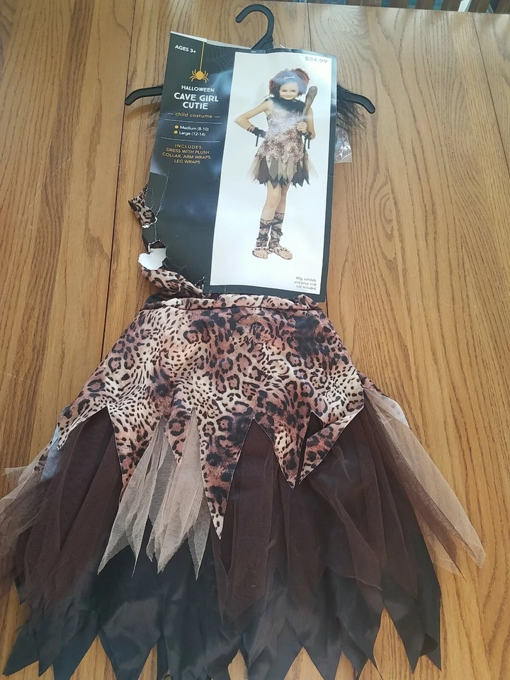 Halloween Cave Girl Cutie Large 12-14 BRAND NEW-SHIPS SAME BUSINESS DAY  - Изображение 4 из 4