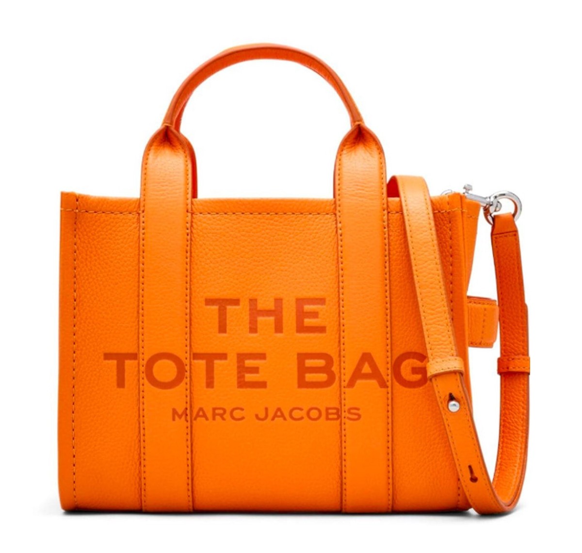 MARC JACOBS The Leather Small Tote – Tangerine | eBay