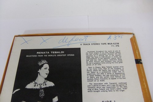 Renata Tebaldi Selections from the World’s Greatest Operas Reel to Reel Tape - Picture 6 of 12