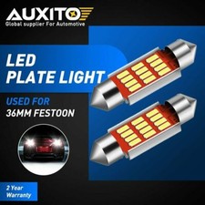 2x 36mm Car Led Smd 239 272 C5W Number Plate Festoon Light Bulbs Lamps White 12V