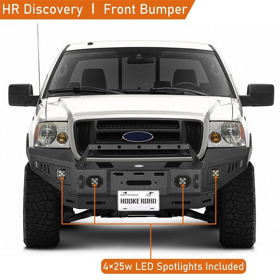 Hooke Road Steel Front/Rear Bumper Bar Assembly for Ford F-150 2006 2007 2008 Foto 4 de 4