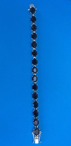 Pulsera de cuarzo ahumado de plata esterlina - Imagen 5 de 8