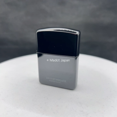 Zippo Armor Case Titanium Black Side Logo Oil Lighter Etching