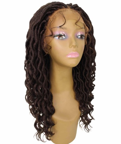 LUXLUXE Andrea 4x4 Curly Long 4X4 Hand Tied Lace Braid Wig - BLT-0124-L22-4 - Picture 13 of 14