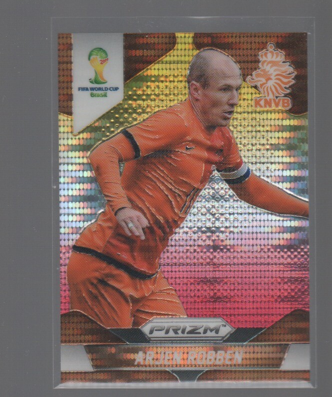 ARJEN ROBBEN 2014 PANINI PRIZM WORLD CUP YELLOW RED PULSAR PRIZMS #29