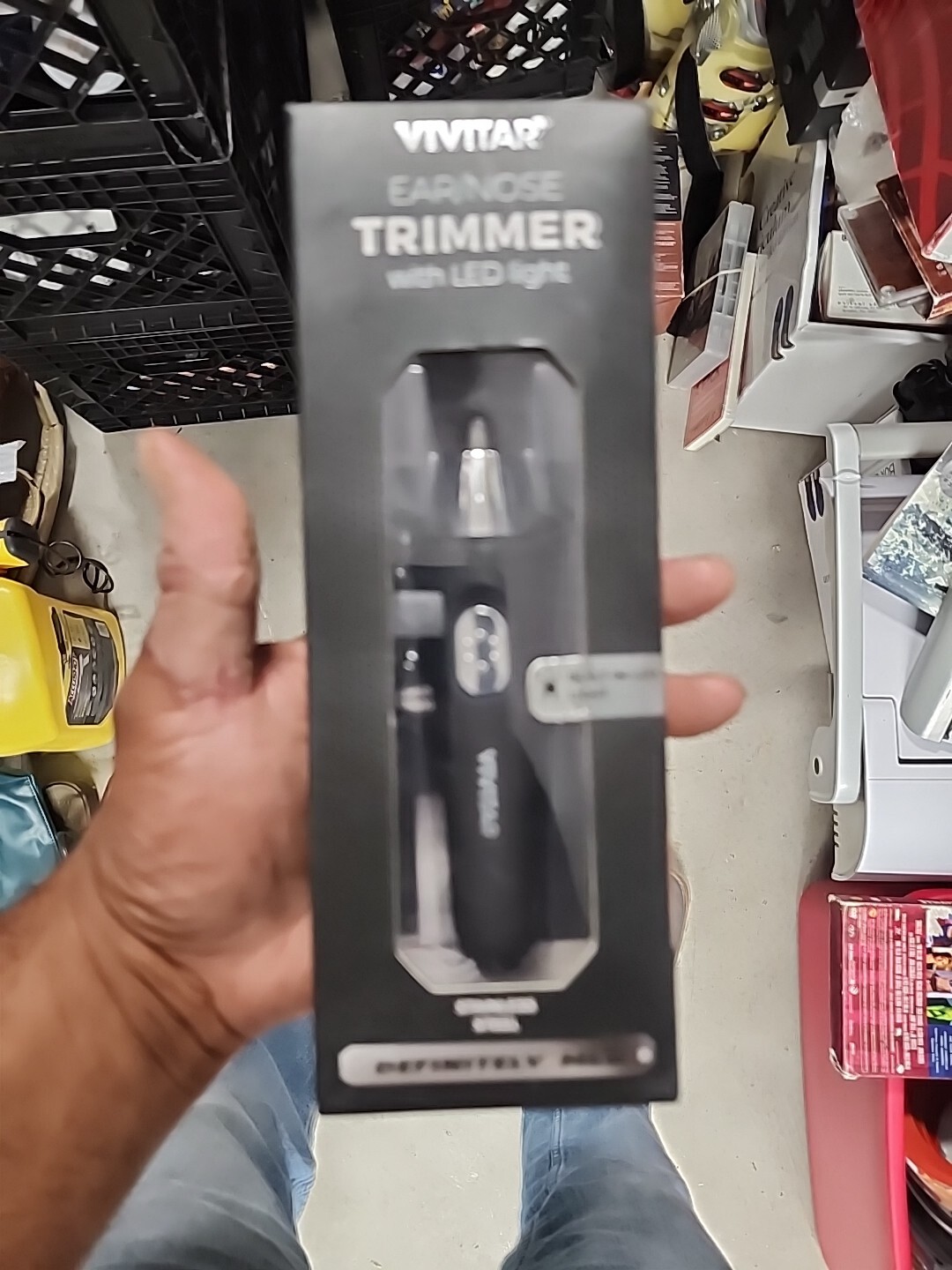 VIVITAR NOSE & EAR Hair Compact BATTERY Precision Rotary TRIMMER with LED Light