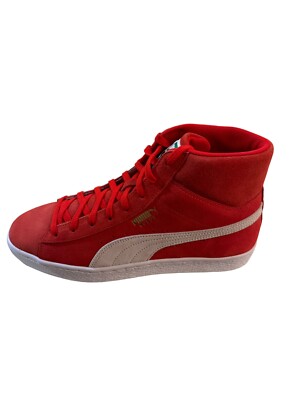 Size 9.5-PUMA Suede 21 Mid High Risk Red