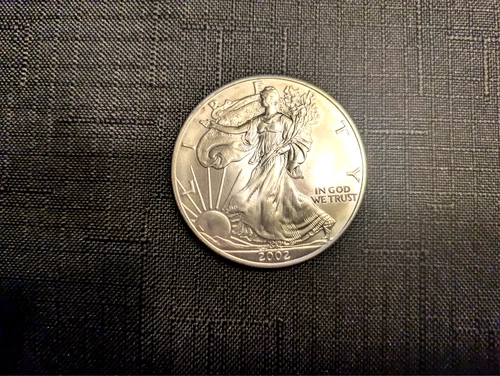 2002 1 oz silver american eagle BU