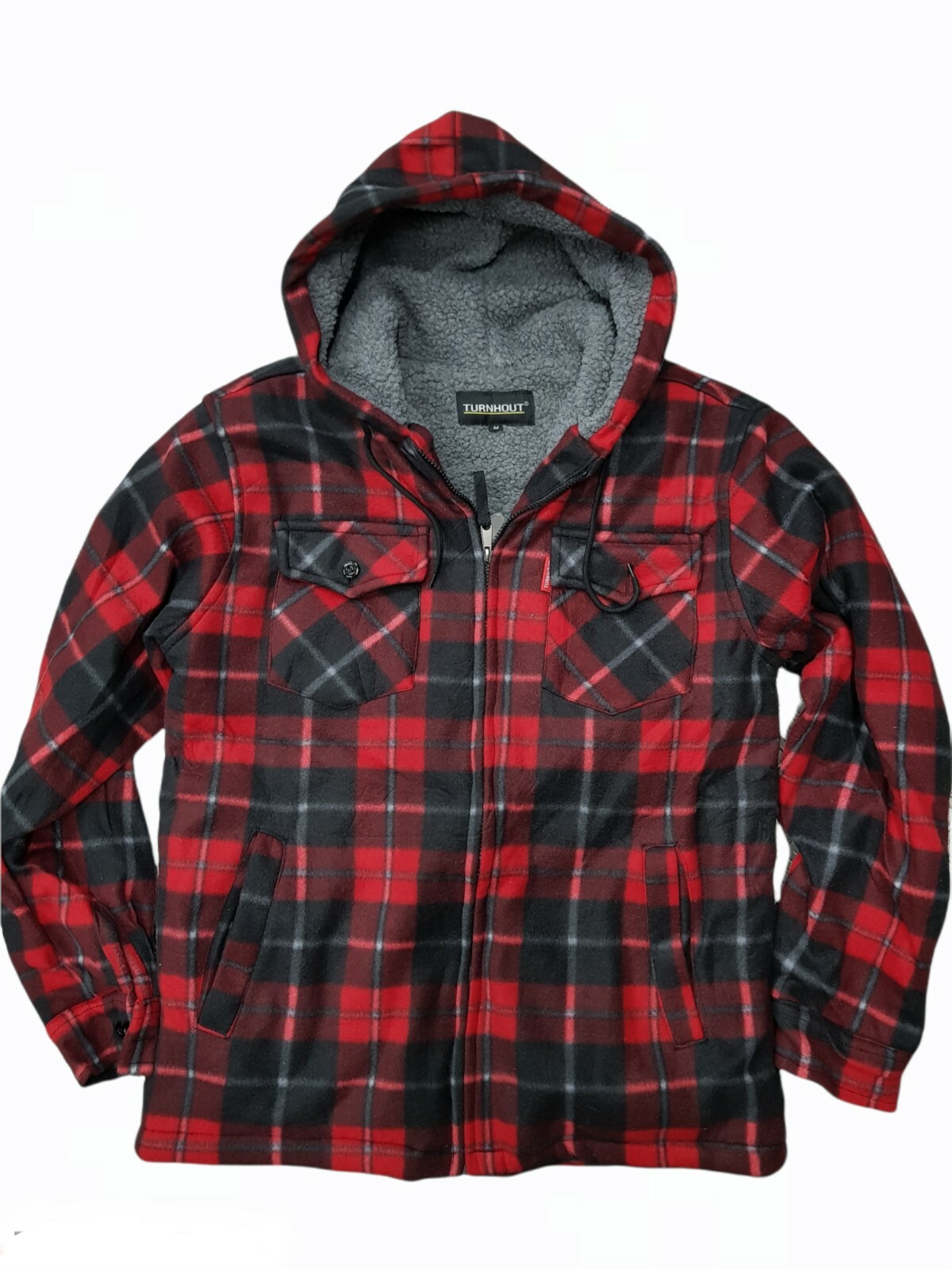 Mens Sherpa Fleece Hooded Lumberjack 