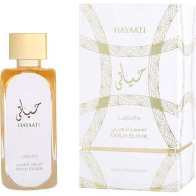 Lattafa Hayaati Gold Elixir EDP Spray 3.4 Oz Unisex by Lattafa