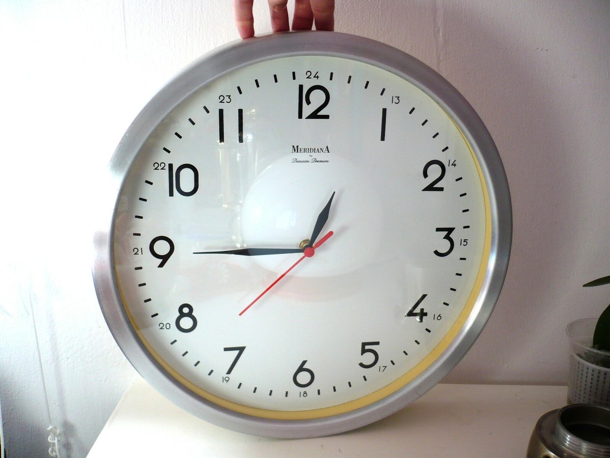 STAHLWERK Orologio da parete 30 cm bianco orologio da officina con cassa in alluminio movimento RCC