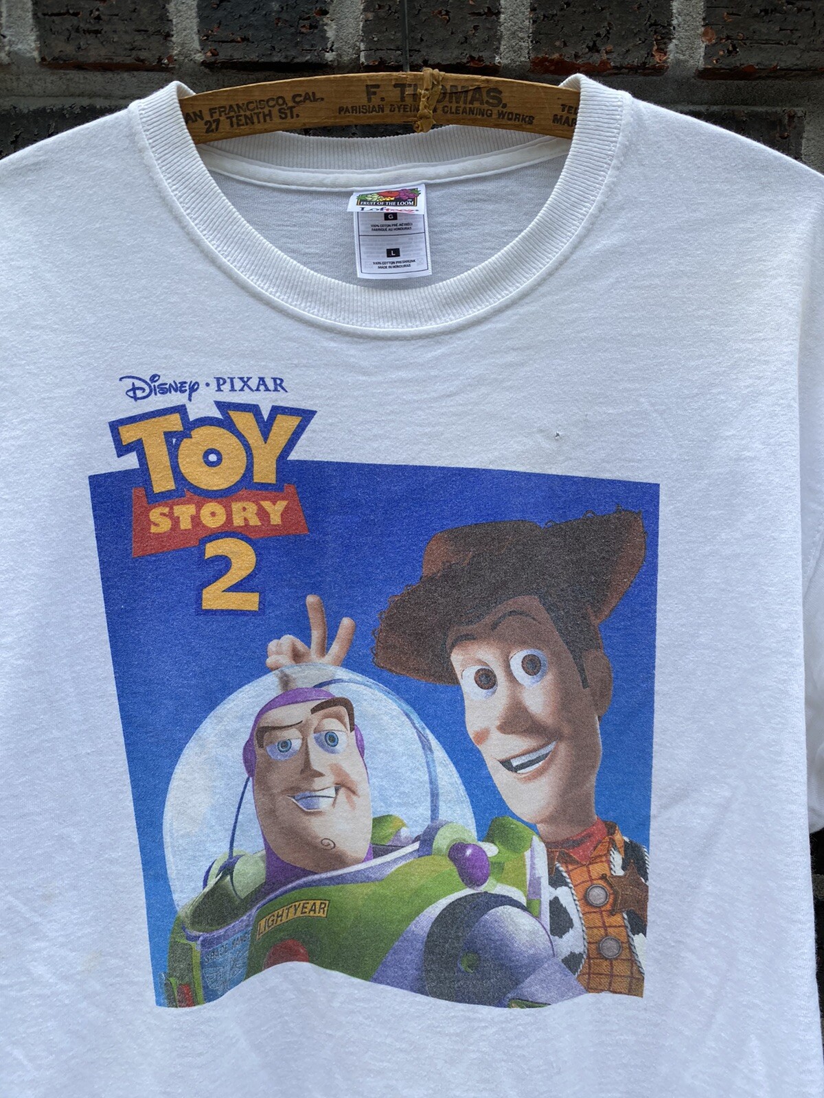 Vtg 1999 toy story 2 cast member buzz woody disney pi gem