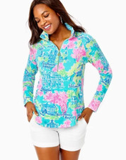 NWT LILLY PULITZER SIZE SMALL SKIPPER POPOVER LILLY LOVES DC UPF 50 