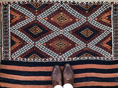 4x5 BALOCH VINTAGE HANDMADE KURDISH BAKHTIARI TRIBAL RUNNER RARE STYLE ANTIQUE - Picture 2 of 10