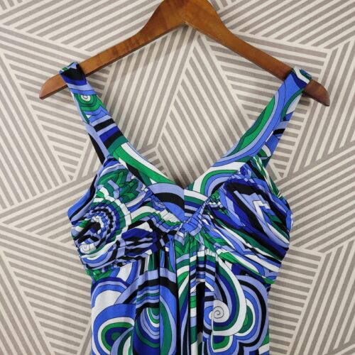 Vintage Y2K Does 60s Psychedelic Dress size 4 Evening event Prom Mini Sheath - Picture 3 of 7
