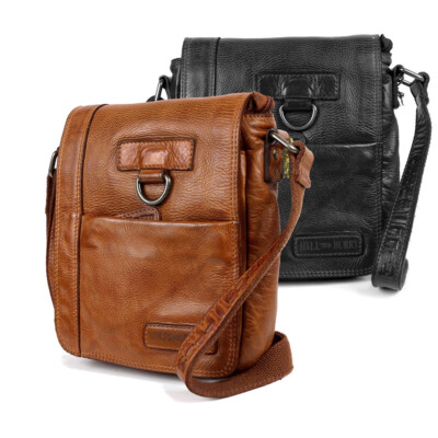 HILL BURRY • UMHÄNGETASCHE AUS WASCHLEDER LEDERTASCHE