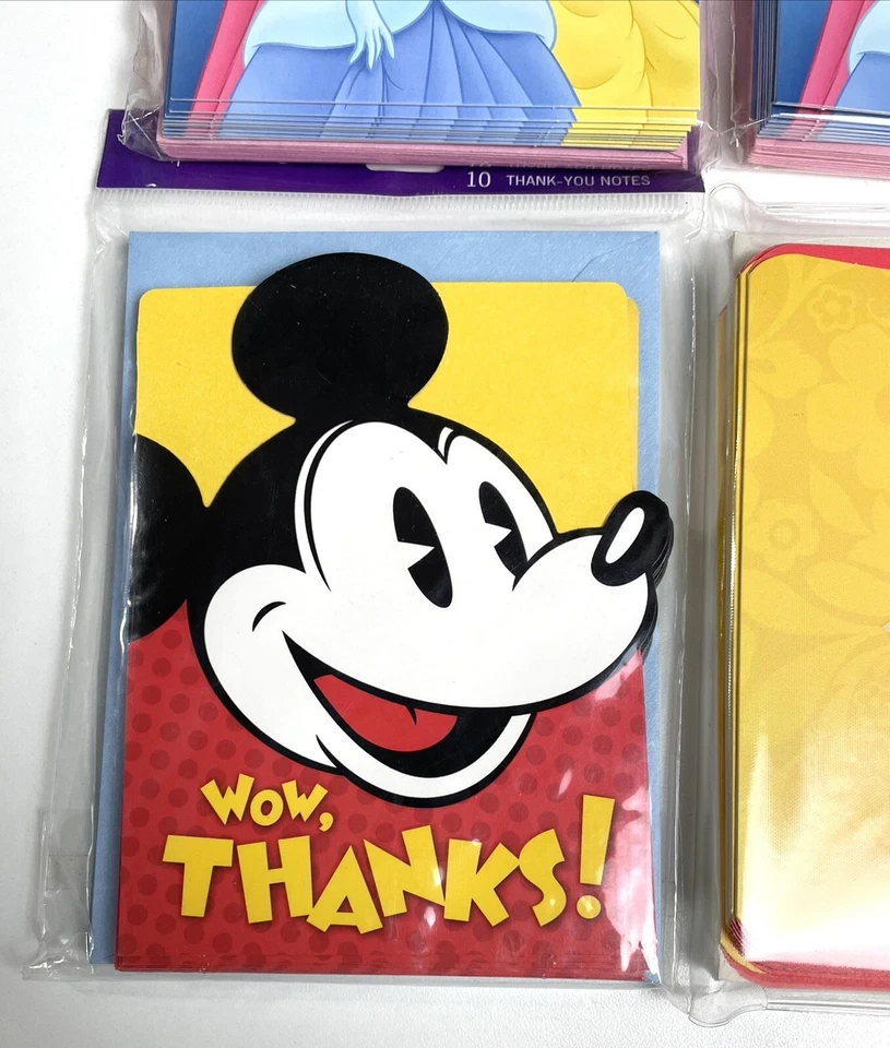 Hallmark Disney Peanuts THANK YOU Note Cards 4 10-Packs Princess Mickey Snoopy - Image 4 of 4