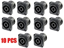 10 Neutrik NL4MPXX 4 Pole Speakon Chassis Panel Mount Connector Speaker Terminal