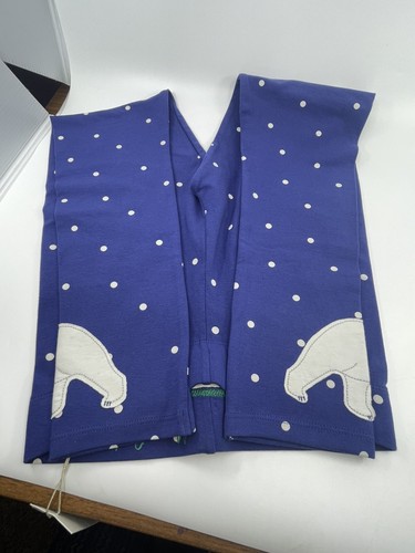 Mini Boden Girls 11-12 Elastic Waist Polar Bear Leggings Pants Blue Polkdot - Picture 9 of 12