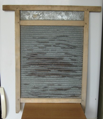 Antique Primitive Washboard Metal Zinc Wood Soviet Vintage USSR 1960 RARE - Picture 11 of 12
