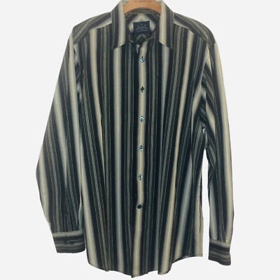 Men s XL Indigo Palms Denim Co Button Down Shirt Green Bloke Core Eclectic