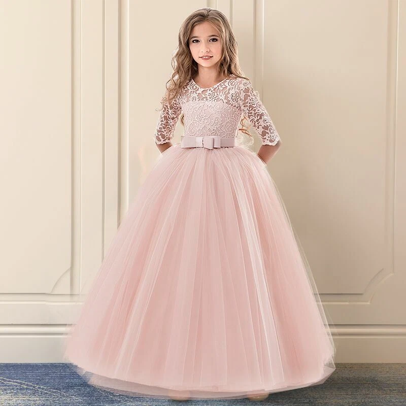 Girls Beautiful long Pink Party Prom style Dress - 170cm / Age Guide 12-14