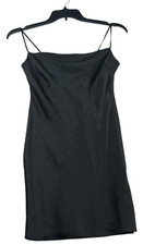 Express Mini Dress Womens size XS Black Satin Sleeveless