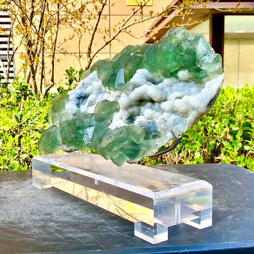 14.37LB natural porcelain blue cubic fluorite mineral specimen/Xianghualing - 第 8/18 張圖片