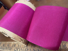 vintage grosgrain trim 3" petersham 76mm silk cotton magenta 1yd made in USA